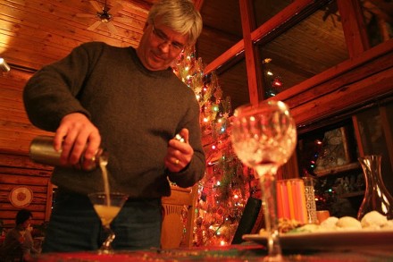 Dad made several rounds of ginger martinis, a perfrect after dinner drink.