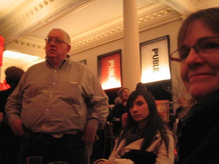 Arrived at the Public Theater for a champagne toast to commence the Under the Radar festival.